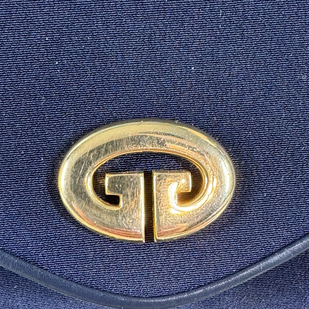 Gucci Rare Pre-1955 Vintage Navy Blue GG Envelope Bag with COA - Picture 4 of 11